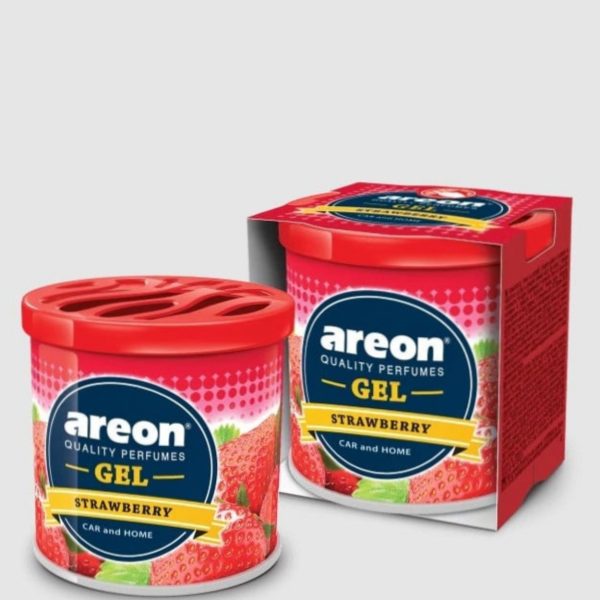 Strawberry scented gel air freshener for car and home